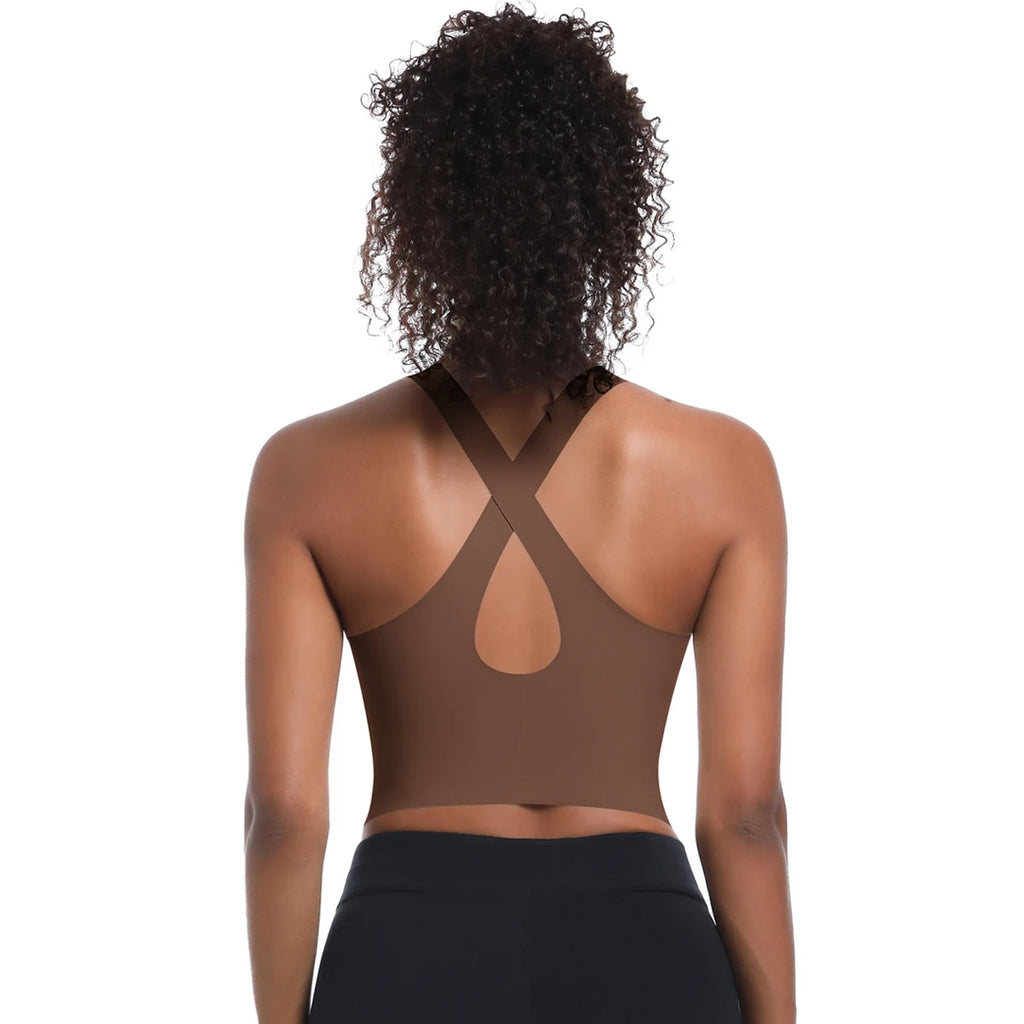 Solid Color Sexy Beautiful Back Yoga Vest Summer Gym Running Shockproof Workout