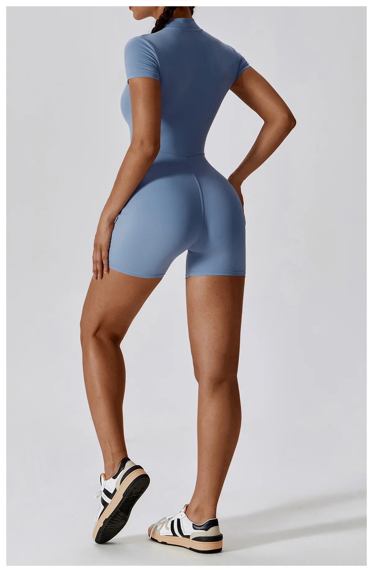 Yoga Boilersuit Long Sleeved Women's Sportswear Gym Zipper Jumpsuits Workout High-intensity Fitness One-piece Skin-tight Garment