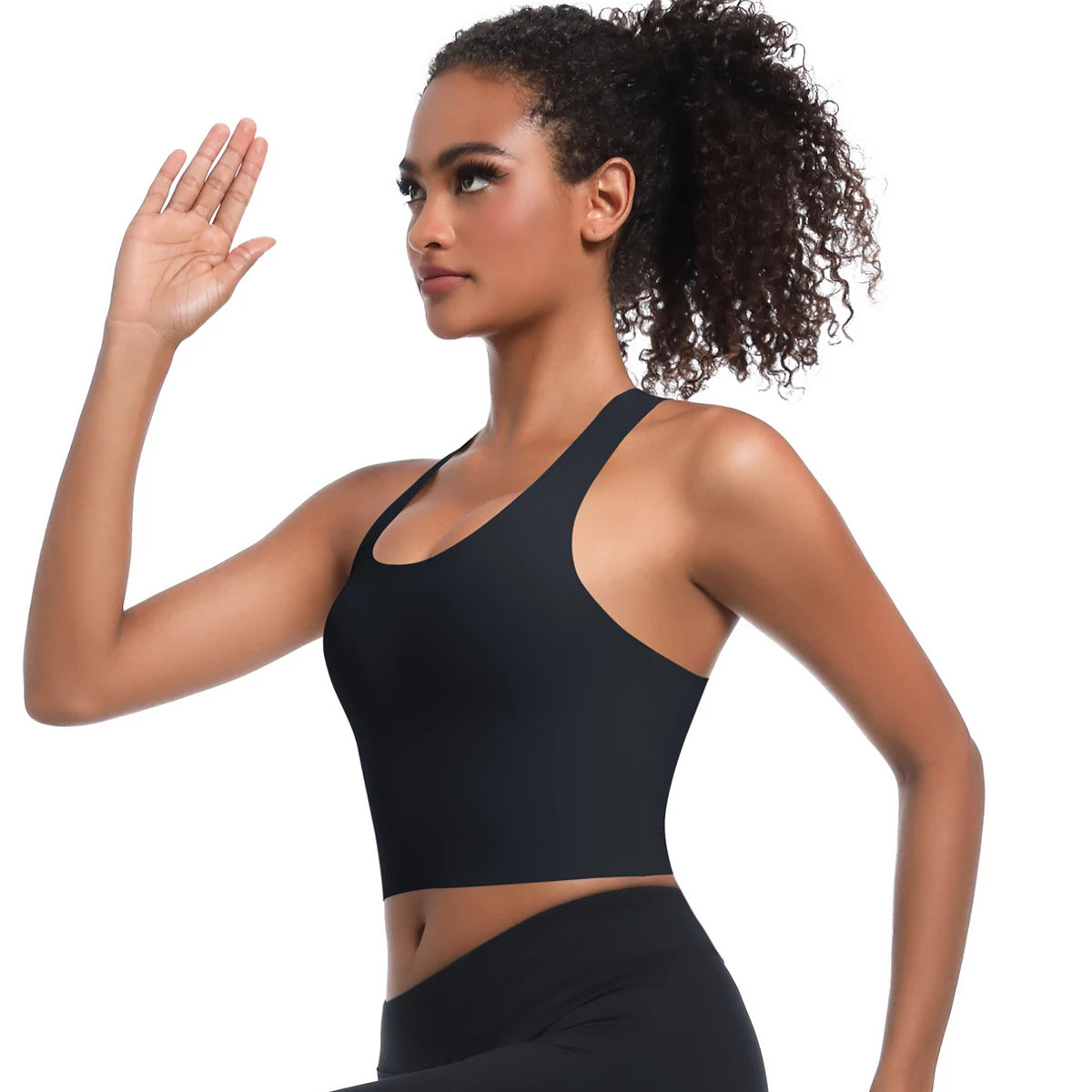 Solid Color Sexy Beautiful Back Yoga Vest Summer Gym Running Shockproof Workout