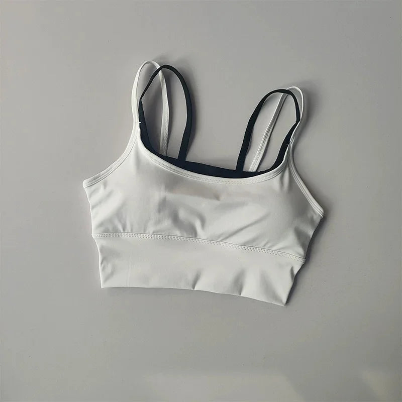 Women Push Up Yoga Bra Breathable Beauty Back Crop Top Wireless Sports Bra Short Vest for Running Gym Fitness Workout