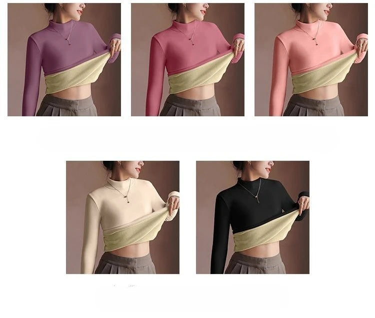 Women's Sweater Autumn Winter Retro with Velvet Lining Thickened