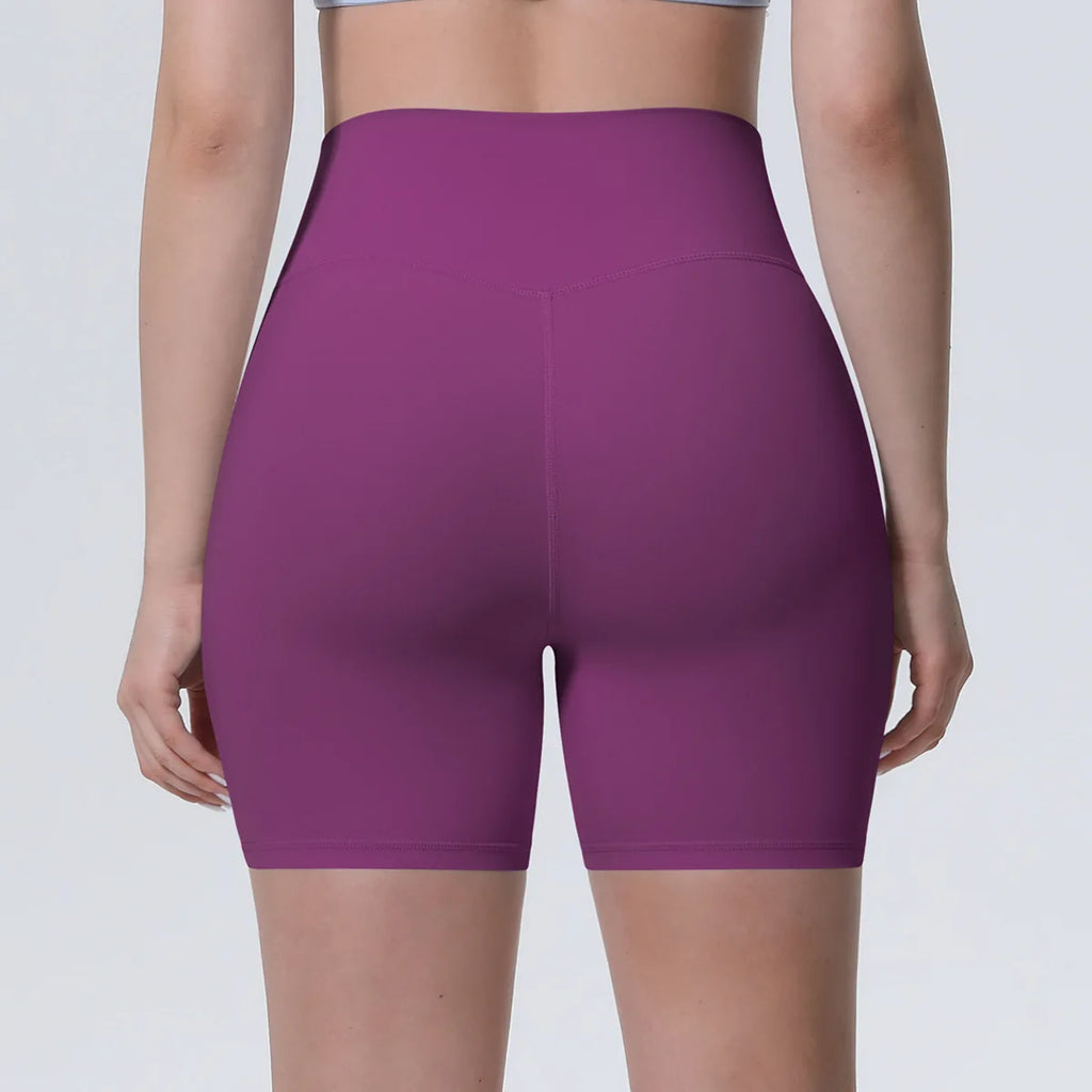 Women High Waist Push Up Yoga Shorts Cycling Sports Short Leggings Tights Fitness Running Workout Gym Training Hip Lifting Pants
