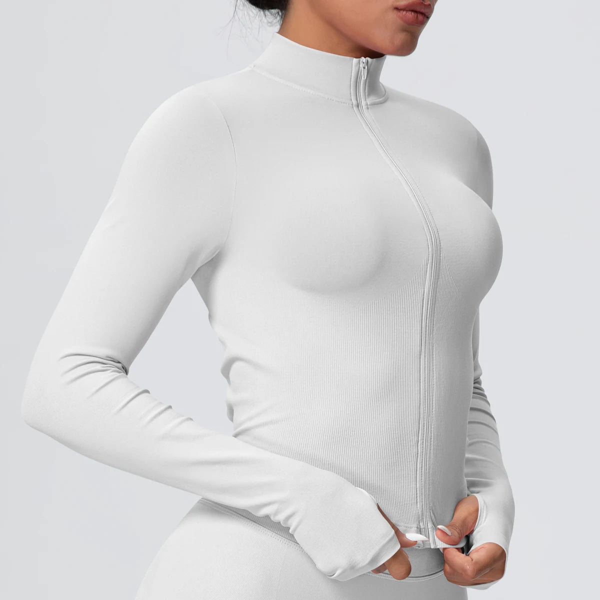 Yoga Long Sleeved for Woman 1PC Summer Running Shirts Solid Color Yoga Zipper Long Sleeves Zipper Jacket Women Fitness Yoga Top