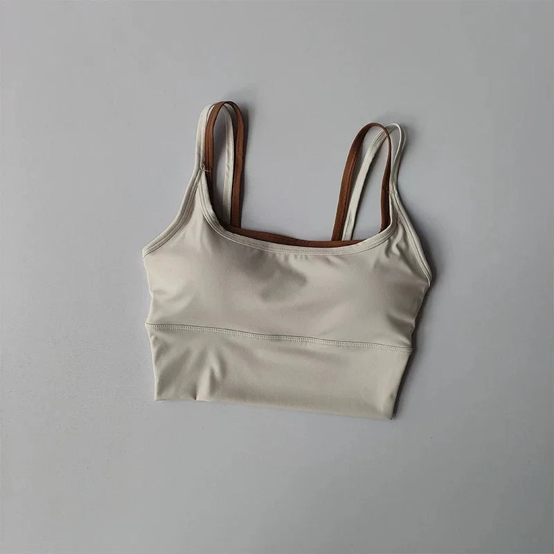 Women Push Up Yoga Bra Breathable Beauty Back Crop Top Wireless Sports Bra Short Vest for Running Gym Fitness Workout