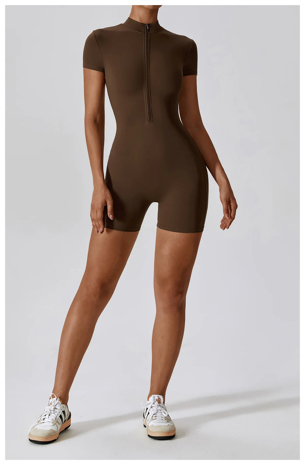 Yoga Boilersuit Long Sleeved Women's Sportswear Gym Zipper Jumpsuits Workout High-intensity Fitness One-piece Skin-tight Garment