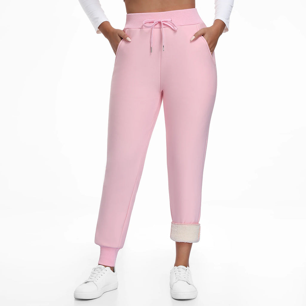 Women Winter Thick Velvet Pants With Pockets