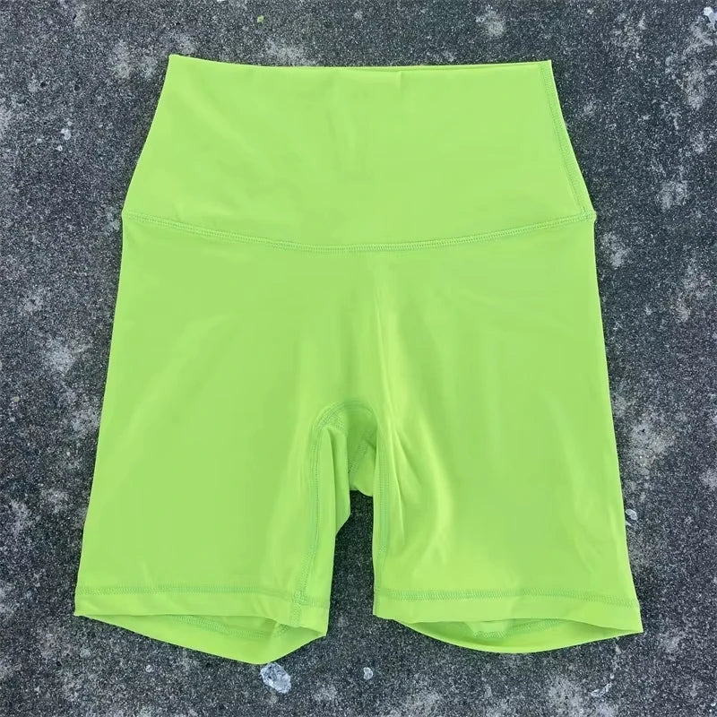 Solid Color Women Sport Yoga Short leggings Compression Support Sweat-Wickin Comprehensive Training Jog Cycling Internal Pocket