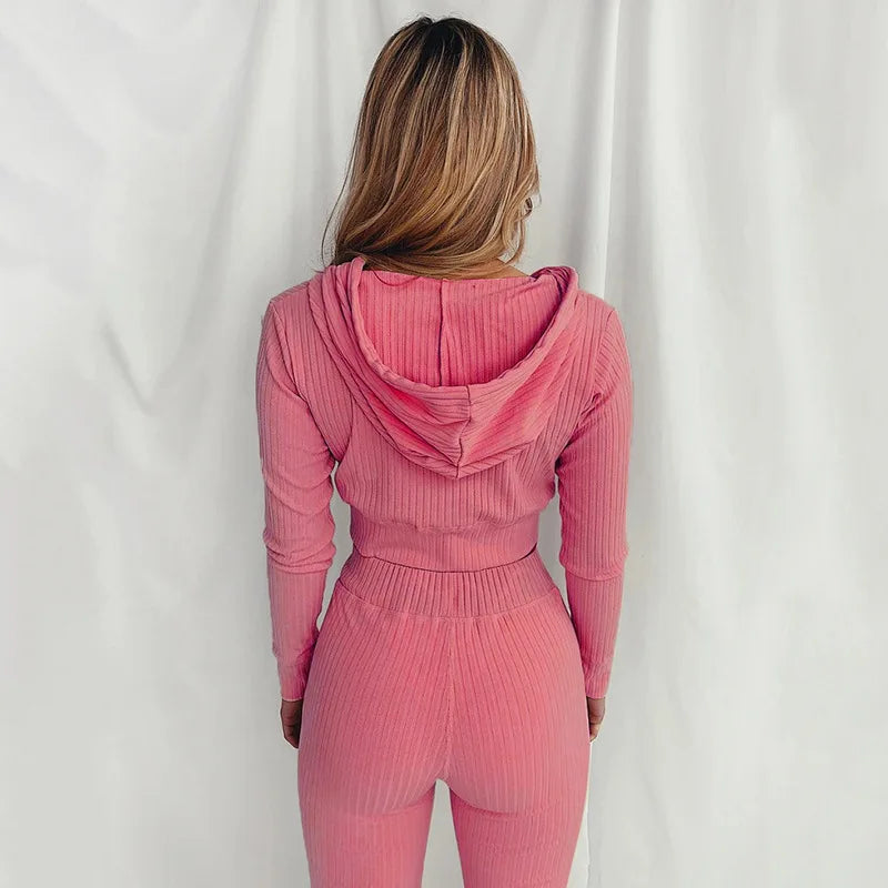 Women's Slim Fit Hooded Long Sleeve Waist Suit
