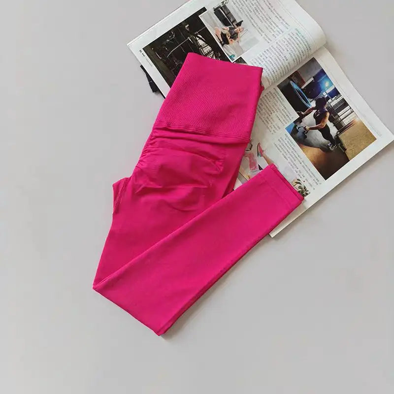 Seamless High Waist Yoga Pants Women Hip Lifting High Elastic Quick Dry Gym Workout Leggings Breathable Sports Running Tights