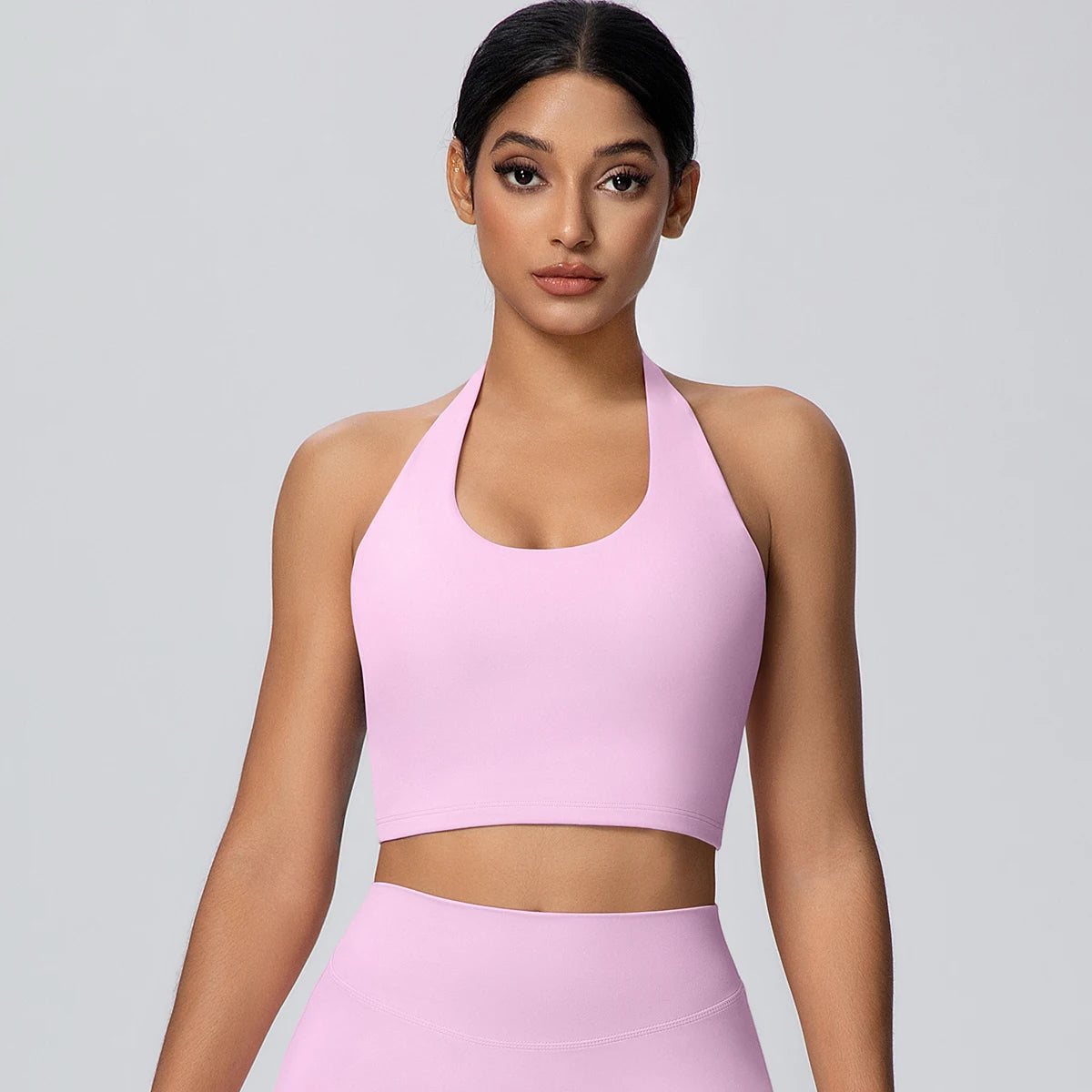 Summer Beautiful Back Hanging Neck Bra Woman Shockproof Workout Top Sports Underwear Yoga Vest with Chest Pad Sexy Women Bra