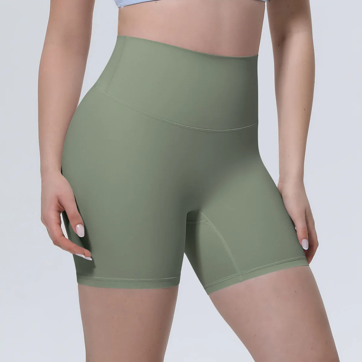 Women High Waist Push Up Yoga Shorts Cycling Sports Short Leggings Tights Fitness Running Workout Gym Training Hip Lifting Pants