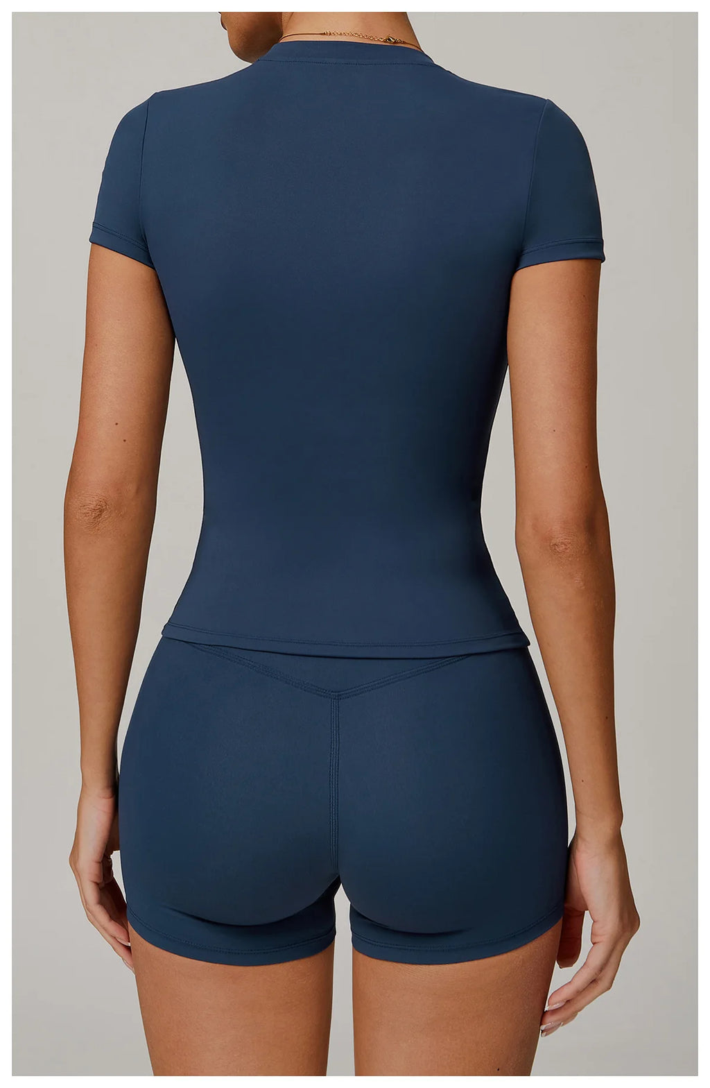 JUREN Yoga Shirts Women Top Quick Dry Running Tops Tights Push Up Workout Gym Clothe Female Short Sleeve Fitness Sports T-Shirts