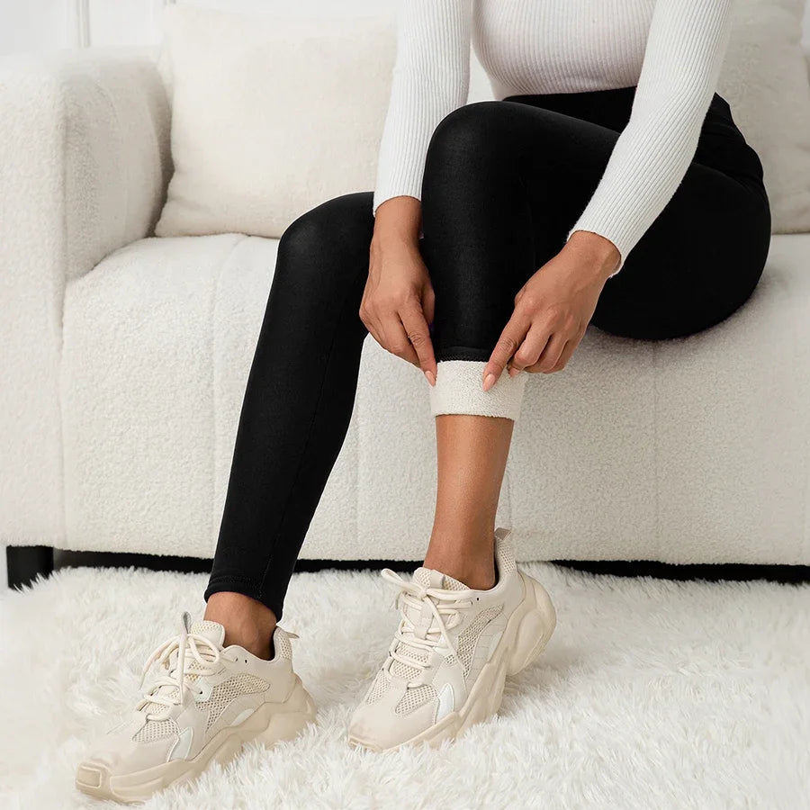 Women's Fleece Lined Leggings High Waist Thermal