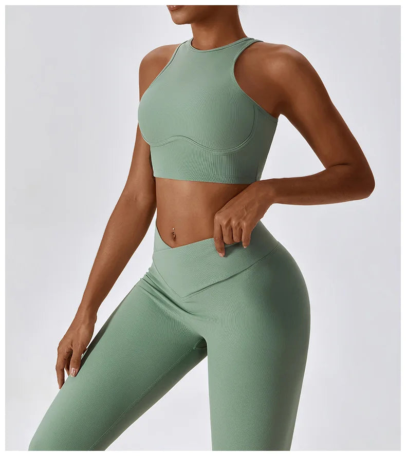 Women's Sport Bras Gym High Intensity Underwear Running Yoga Beautiful Back Dry Bras Shockproof Rib Workout Bra Seamless Fitness