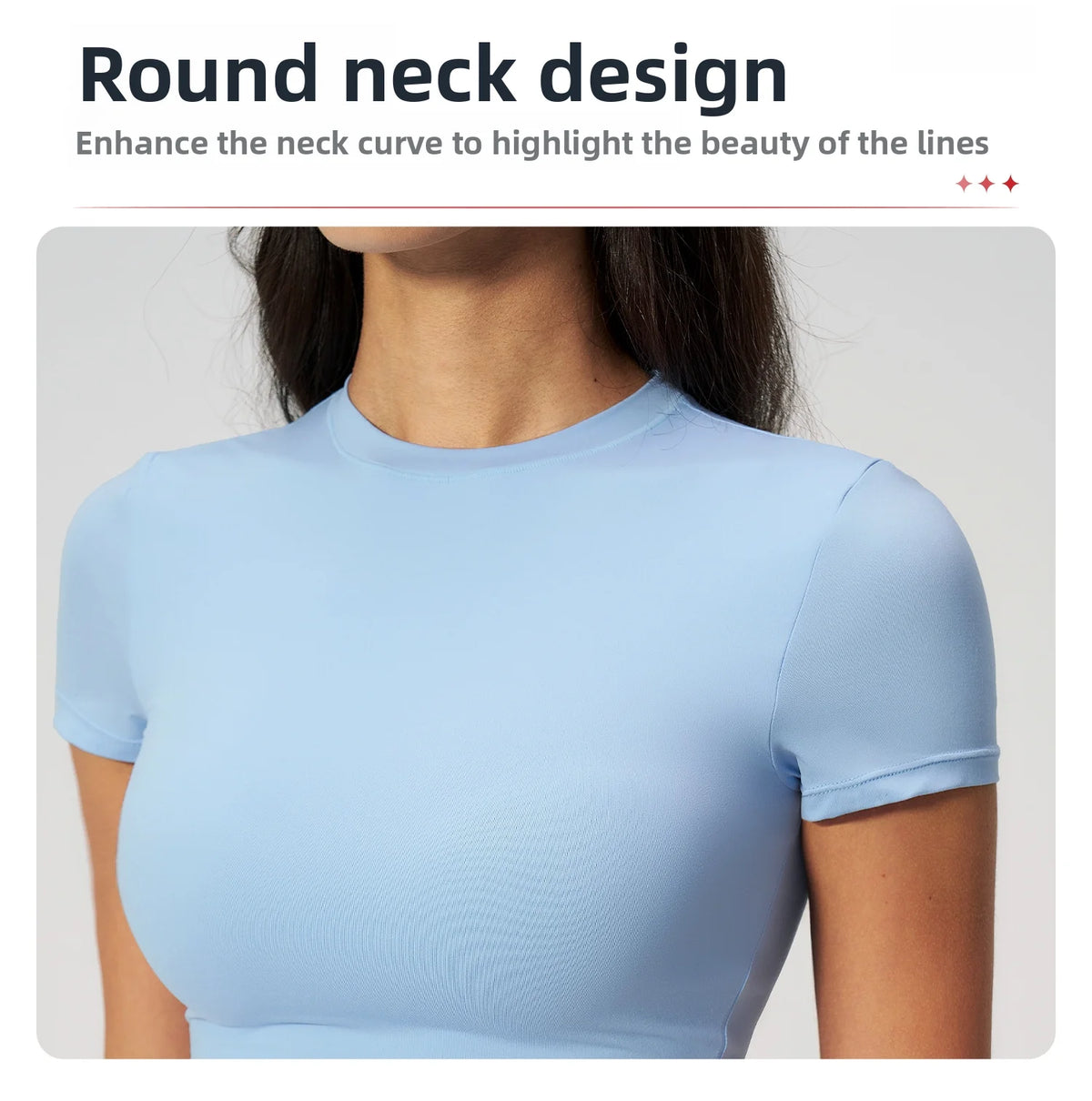 Yoga Top Women's Tight Sports T-shirt Quick Drying Short Sleeved Yoga T-shirt Pilates Running Workout Fitness Short Sleeved