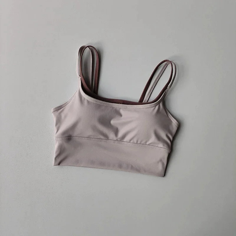 Women Push Up Yoga Bra Breathable Beauty Back Crop Top Wireless Sports Bra Short Vest for Running Gym Fitness Workout