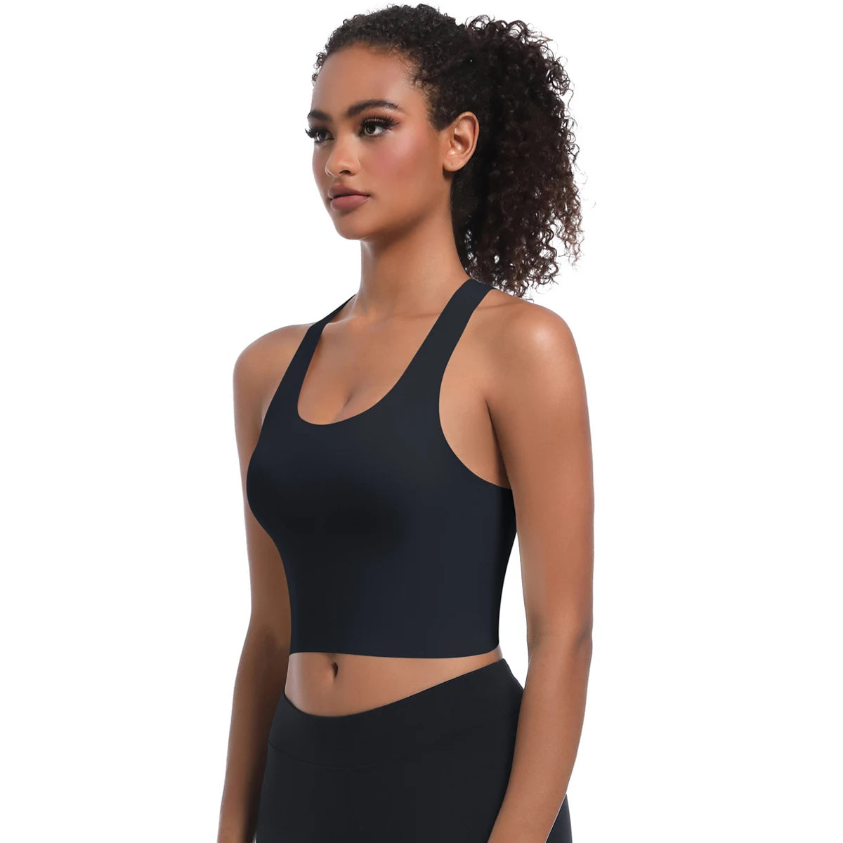 Solid Color Sexy Beautiful Back Yoga Vest Summer Gym Running Shockproof Workout