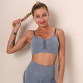 Water Washed Printing Seamless Sports Yoga Bra Hollow-Out Design Sexy Backless Strap Bra Shock-Absorbing Running Yoga Tank Top