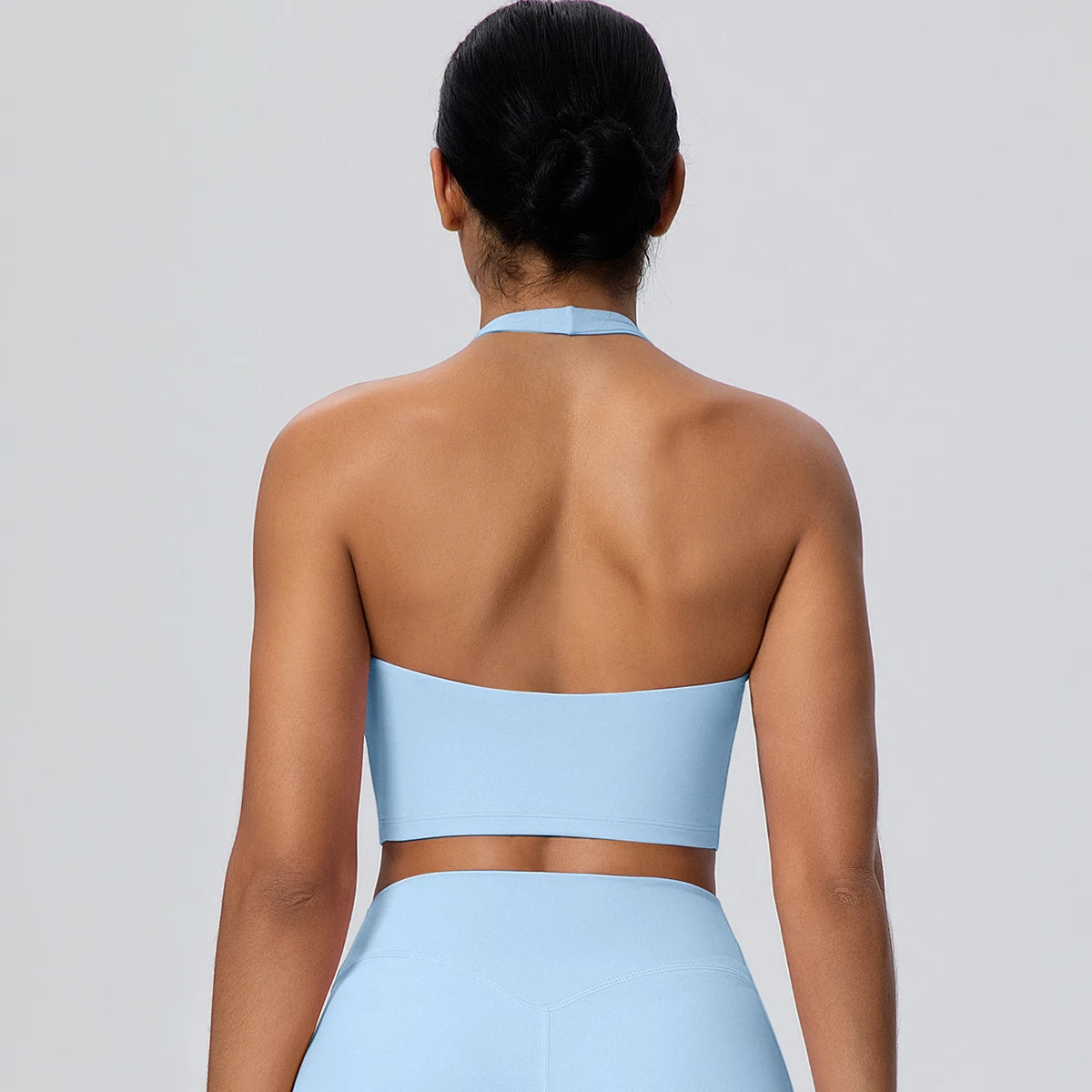 Summer Beautiful Back Hanging Neck Bra Woman Shockproof Workout Top Sports Underwear Yoga Vest with Chest Pad Sexy Women Bra