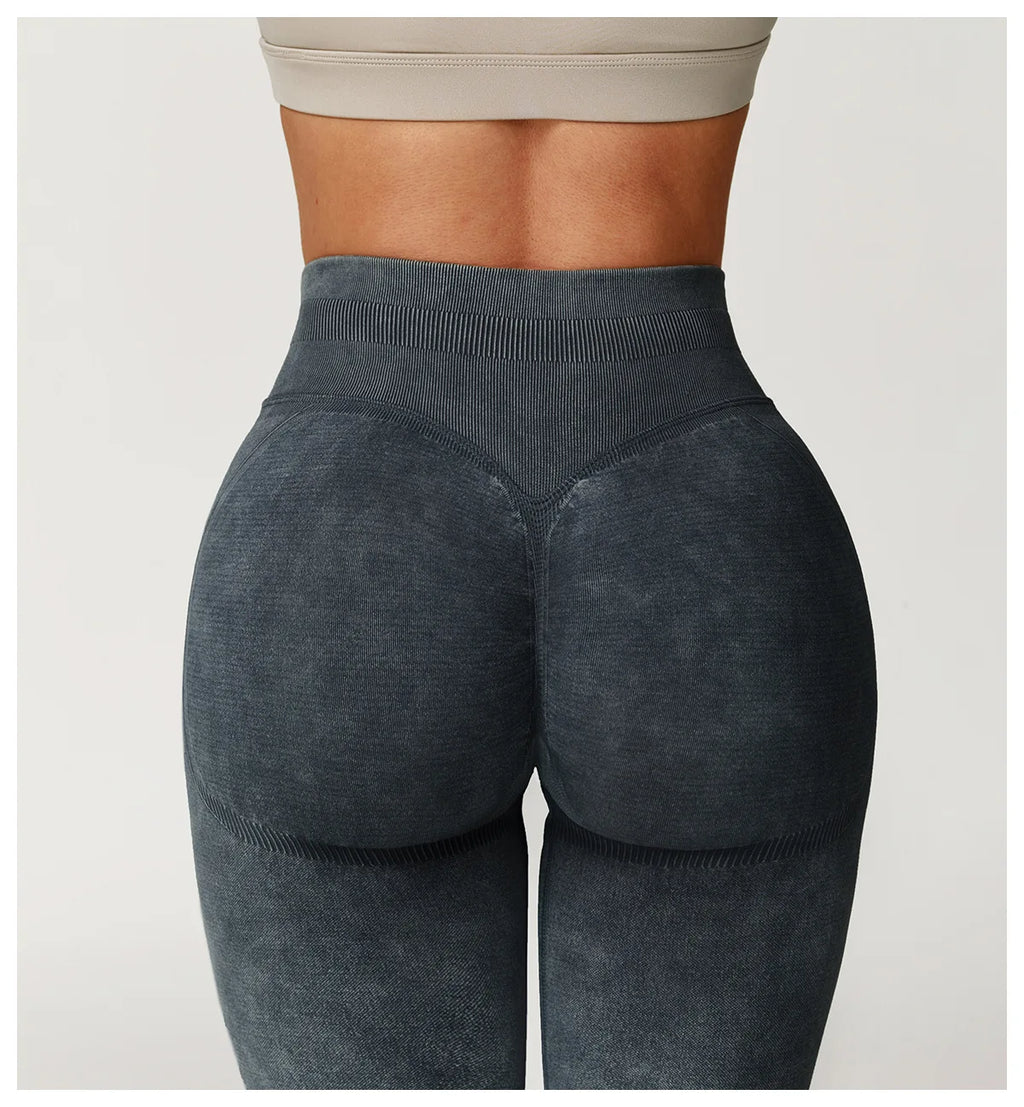 Yoga Pants Seamless Fitness Legging Women Sports Yoga Pant High Waist Ribbed Gym Clothes Fitness Workout Wear Scrunch Bum Tights