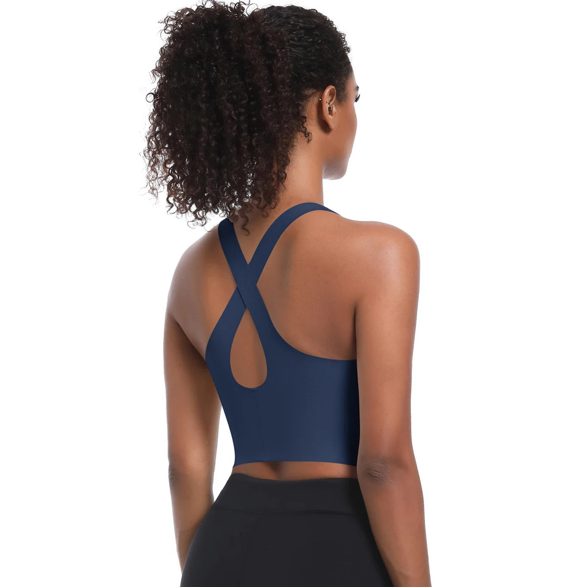 Solid Color Sexy Beautiful Back Yoga Vest Summer Gym Running Shockproof Workout