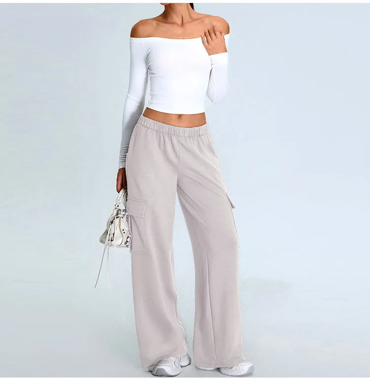 Off Shoulder Long Sleeve Yoga T-shirts Women Solid Sports Top Gym Workout Running Shirts Sexy Quick Dry Fitness Gym Sport Wear