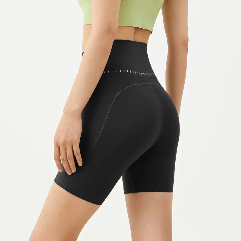 High Waist Women's Sports Yoga Shorts Quick Drying Hip Lift Fitness Running Cycling 3-Point Quick Dry Yoga Shorts Gym Shorts