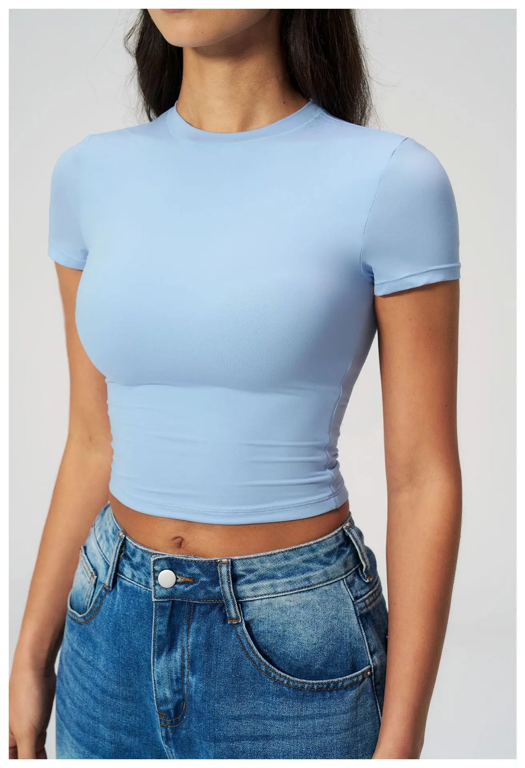 Yoga Top Women's Tight Sports T-shirt Quick Drying Short Sleeved Yoga T-shirt Pilates Running Workout Fitness Short Sleeved