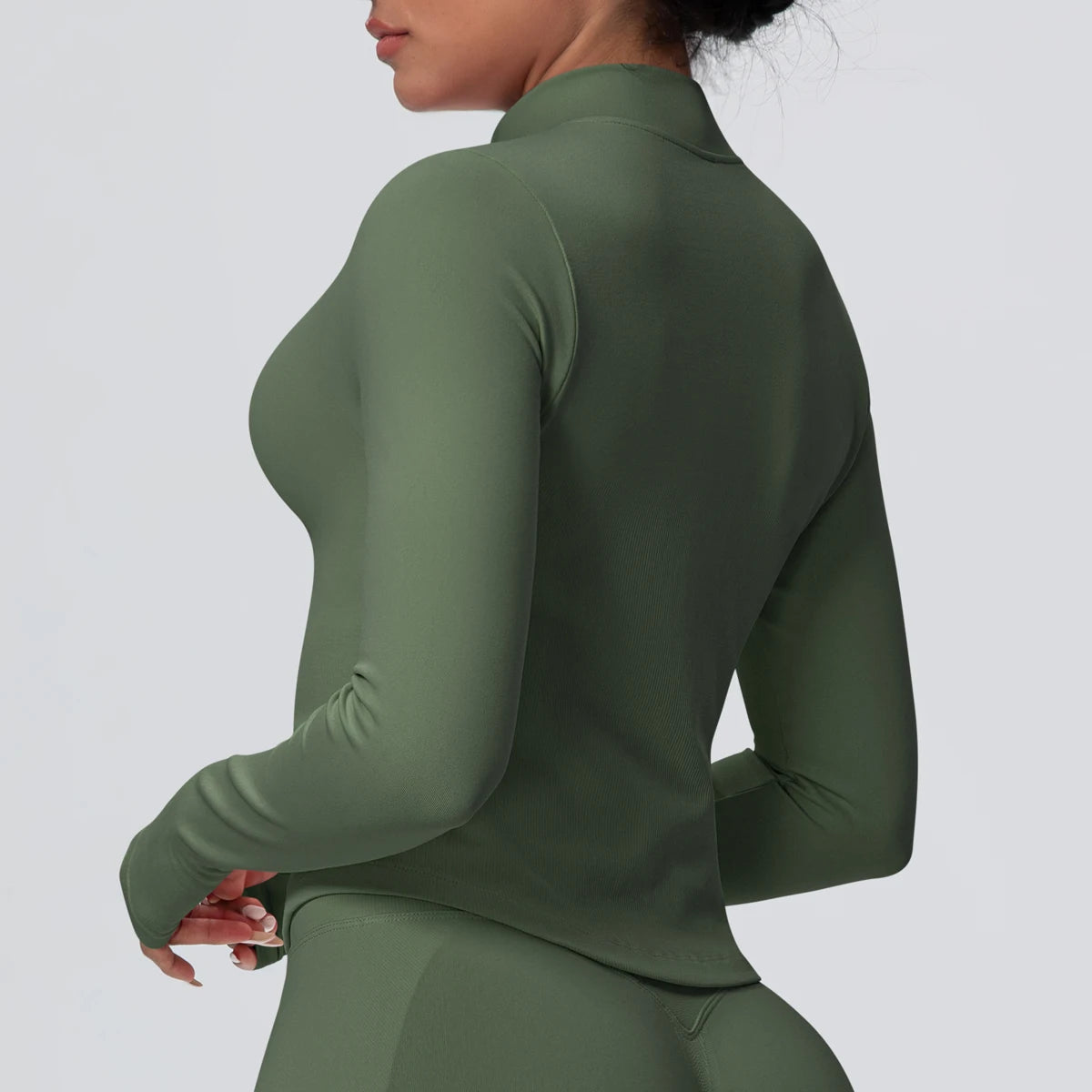 Yoga Long Sleeved for Woman 1PC Summer Running Shirts Solid Color Yoga Zipper Long Sleeves Zipper Jacket Women Fitness Yoga Top