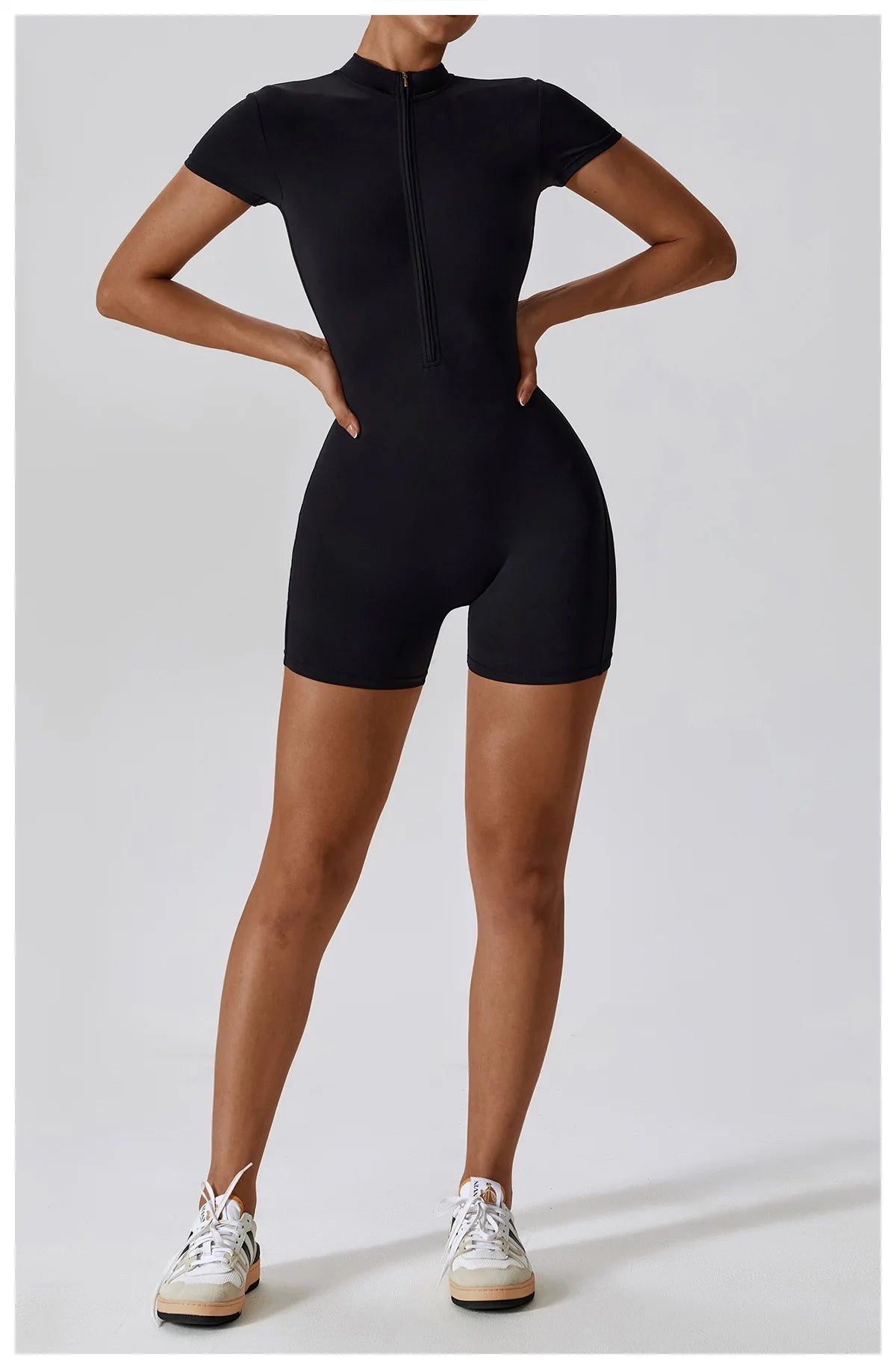 Yoga Boilersuit Long Sleeved Women's Sportswear Gym Zipper Jumpsuits Workout High-intensity Fitness One-piece Skin-tight Garment