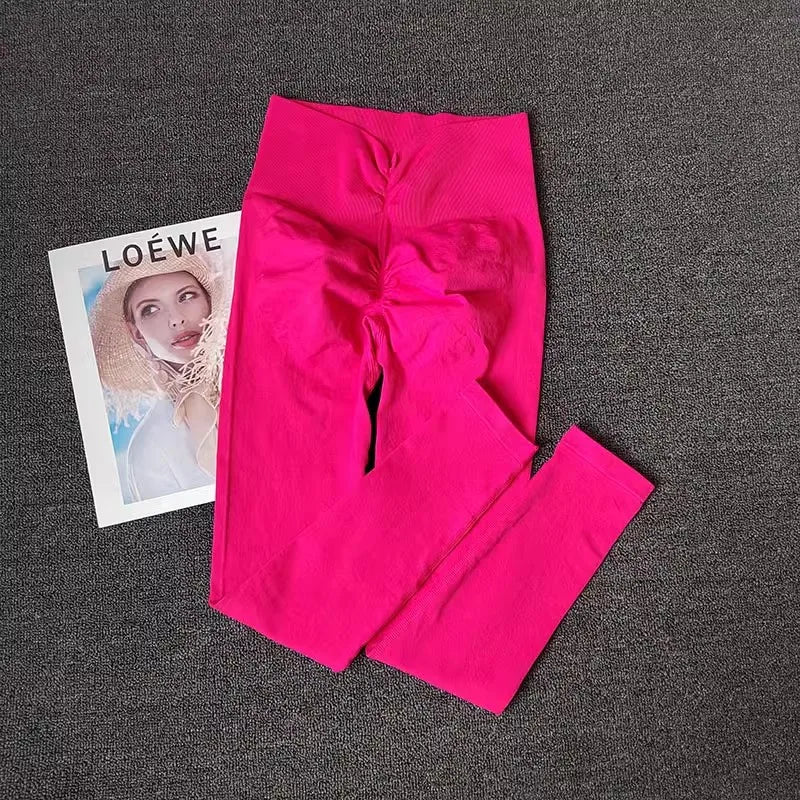High-end Yoga Pants Women Fitness Leggings High Elastic Sports Pants Push UP Tights Running Leggings Breathable Gym Leggings