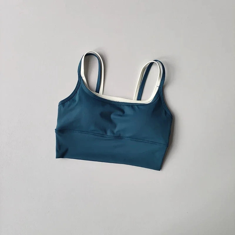 Women Push Up Yoga Bra Breathable Beauty Back Crop Top Wireless Sports Bra Short Vest for Running Gym Fitness Workout