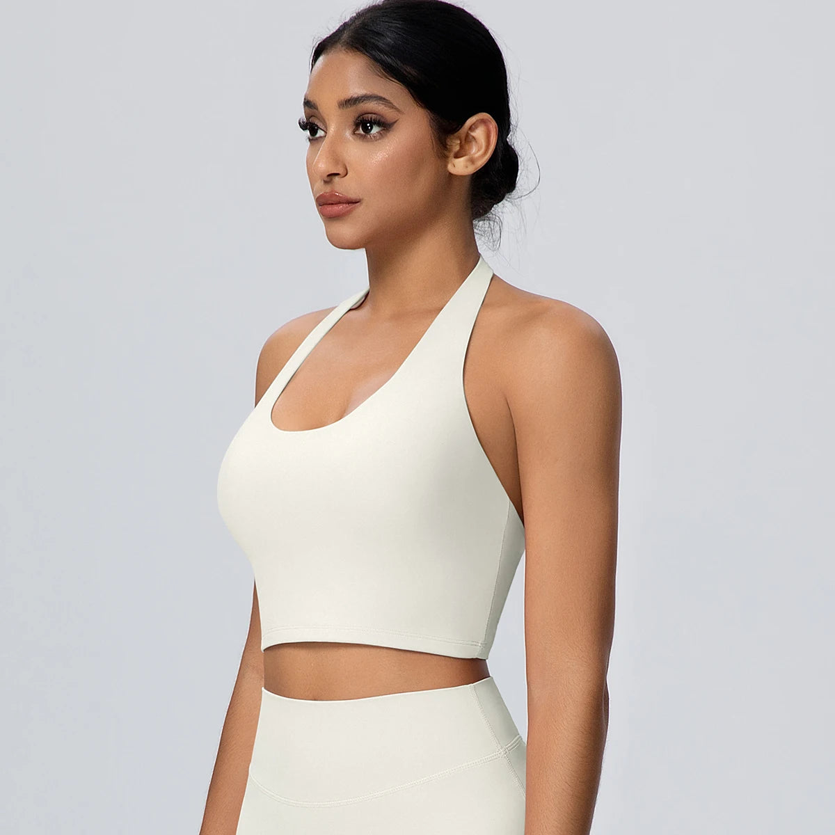 Summer Beautiful Back Hanging Neck Bra Woman Shockproof Workout Top Sports Underwear Yoga Vest with Chest Pad Sexy Women Bra