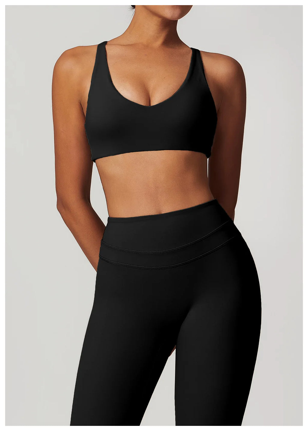 JUREN Sports Bra Women Fitness Bra Halter Sports Underwear Naked Feel Sexy Yoga Gym Push Up Workout Bra Padded Bralette Bathsuit