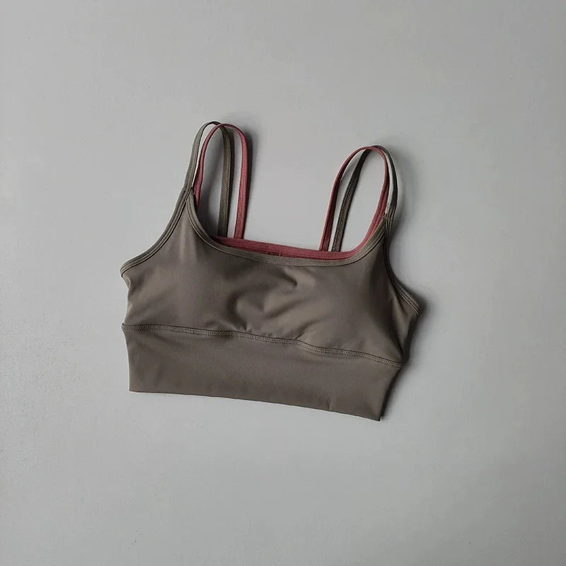 Women Push Up Yoga Bra Breathable Beauty Back Crop Top Wireless Sports Bra Short Vest for Running Gym Fitness Workout