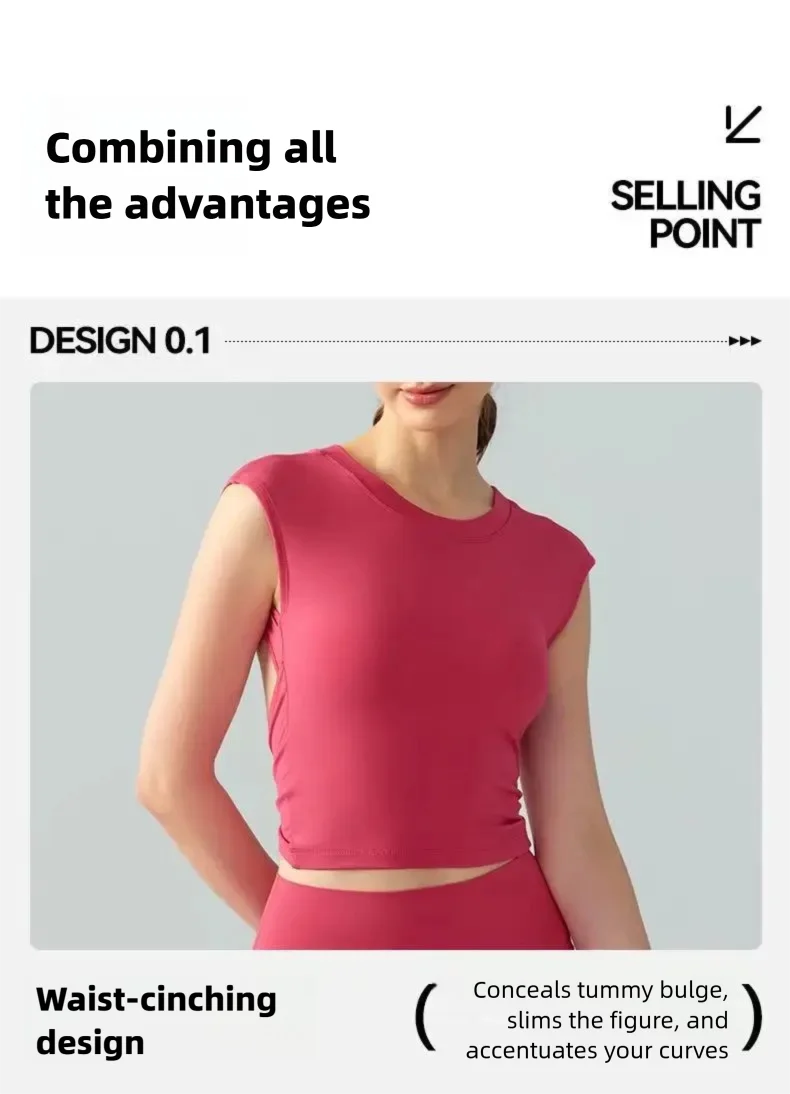 Women's Sexy Backless Cropped Yoga Tank Top with Fixed Pads - Quick Dry, Moisture Wicking, Slim Fit Workout T-Shirt for Gym Fitn