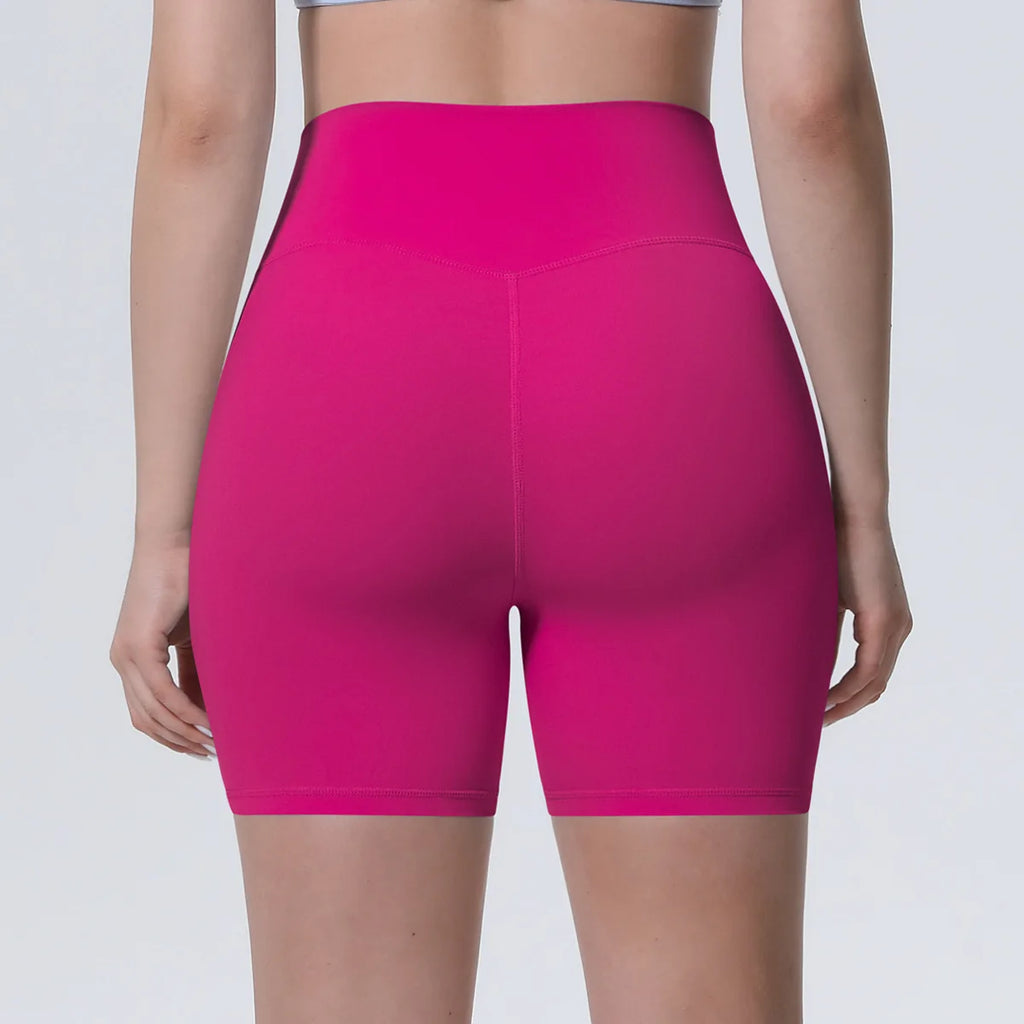 Women High Waist Push Up Yoga Shorts Cycling Sports Short Leggings Tights Fitness Running Workout Gym Training Hip Lifting Pants