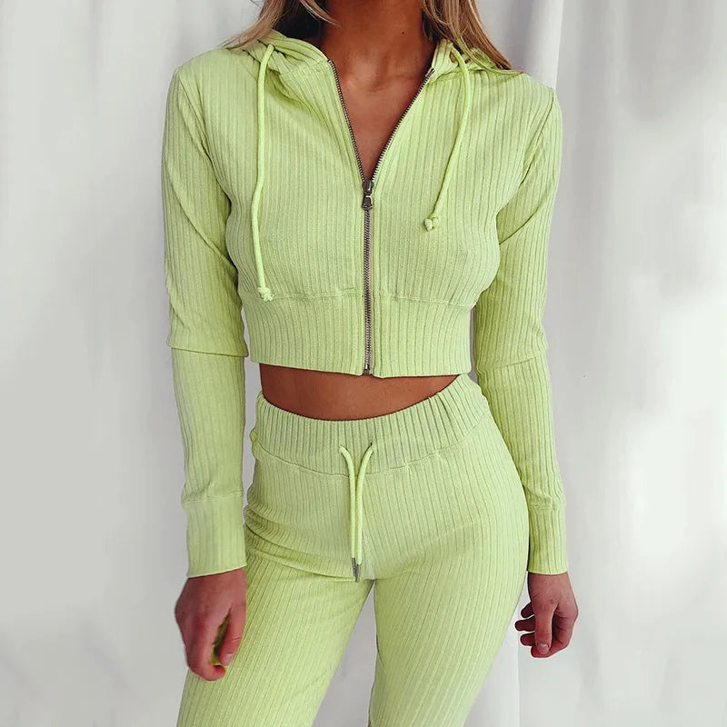 Women's Slim Fit Hooded Long Sleeve Waist Suit
