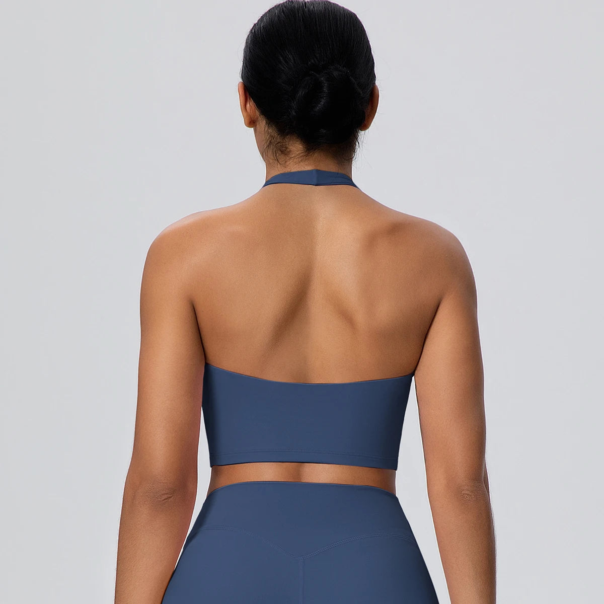 Summer Beautiful Back Hanging Neck Bra Woman Shockproof Workout Top Sports Underwear Yoga Vest with Chest Pad Sexy Women Bra
