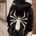 Harajuku Fashion Y2K Oversized Coat Personality Spider Print Women's
