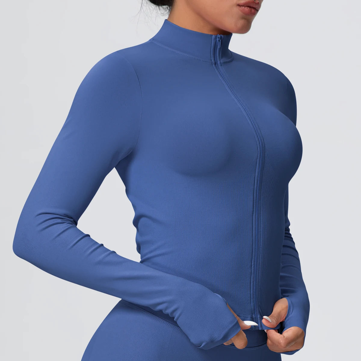 Yoga Long Sleeved for Woman 1PC Summer Running Shirts Solid Color Yoga Zipper Long Sleeves Zipper Jacket Women Fitness Yoga Top