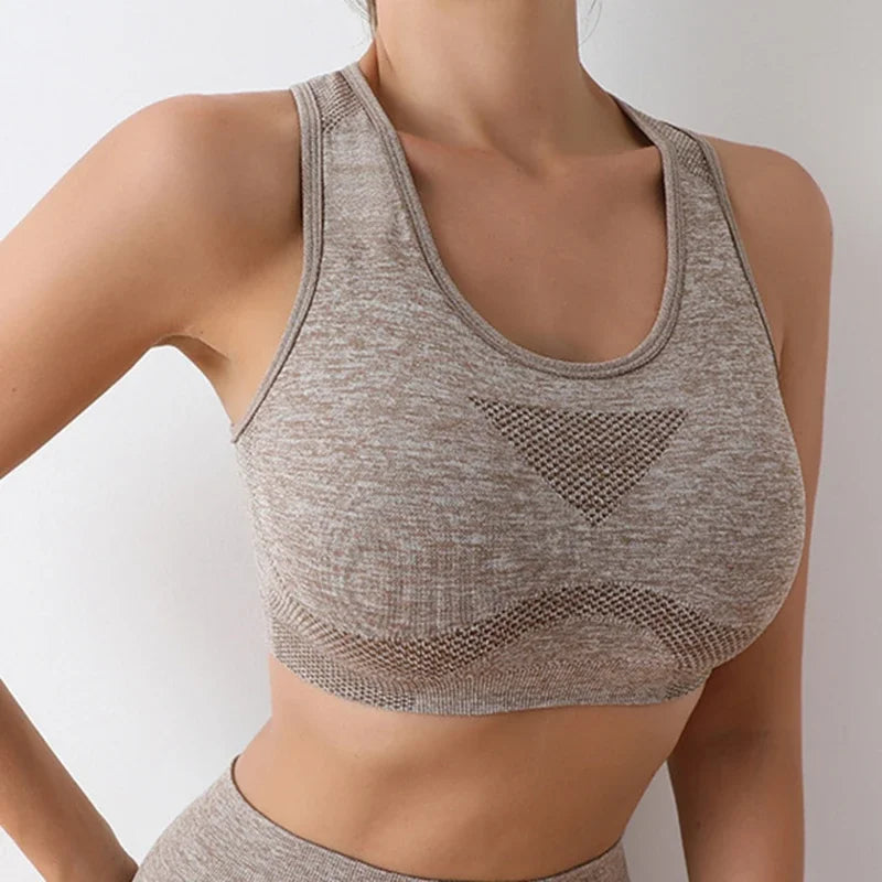 Women Sports Bra Top Push Up Fitness Yoga Bra Underwear Sport Tops For Women Breathable Running Vest Gym Wear