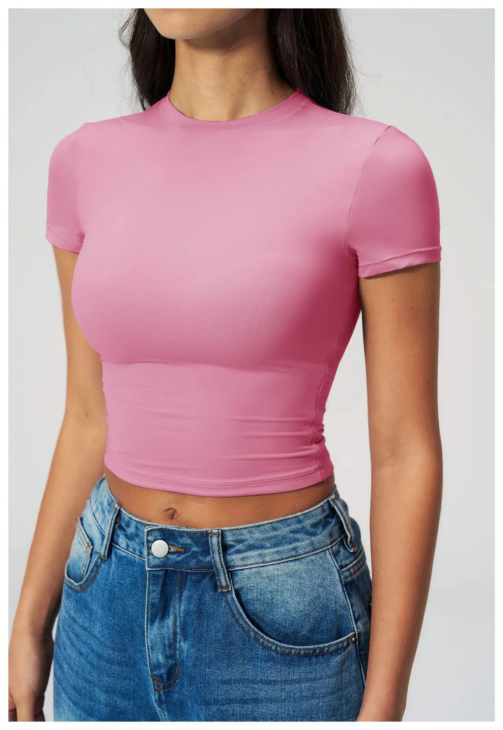 Yoga Top Women's Tight Sports T-shirt Quick Drying Short Sleeved Yoga T-shirt Pilates Running Workout Fitness Short Sleeved
