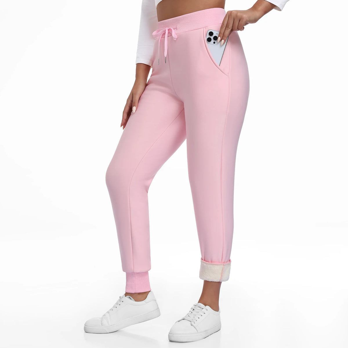 Women Winter Thick Velvet Pants With Pockets