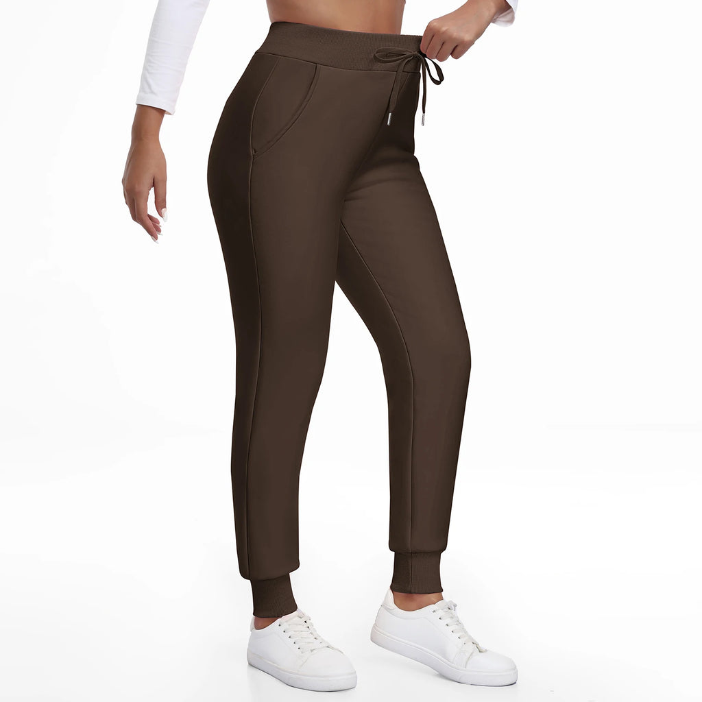 Women Winter Thick Velvet Pants With Pockets