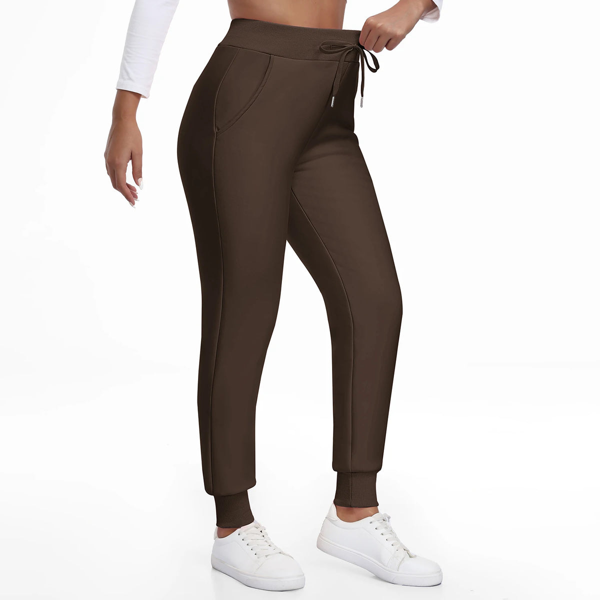 Women Winter Thick Velvet Pants With Pockets