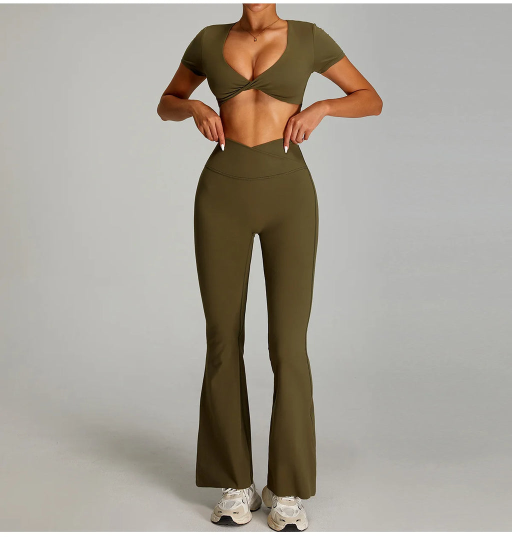 Sexy Sports Shirts Breathable Short Sleeves Workout Tops Fitness Female Backless Yoga Clothing Sport Crop Tops Women Gym Top