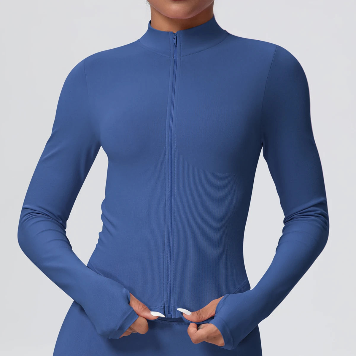 Yoga Long Sleeved for Woman 1PC Summer Running Shirts Solid Color Yoga Zipper Long Sleeves Zipper Jacket Women Fitness Yoga Top