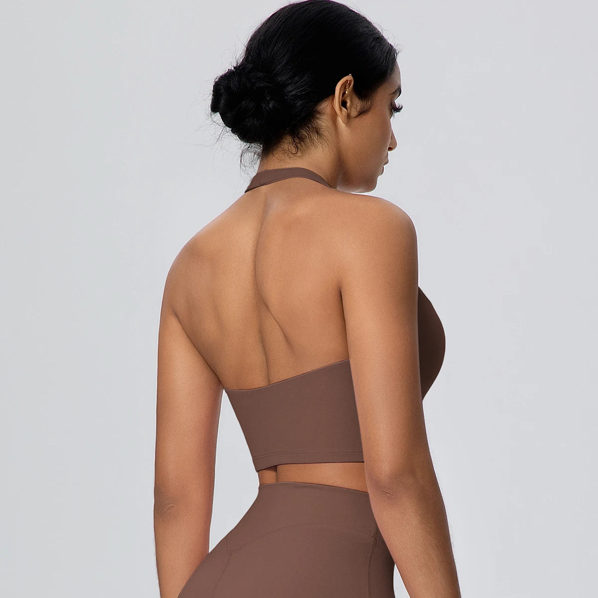 Summer Beautiful Back Hanging Neck Bra Woman Shockproof Workout Top Sports Underwear Yoga Vest with Chest Pad Sexy Women Bra