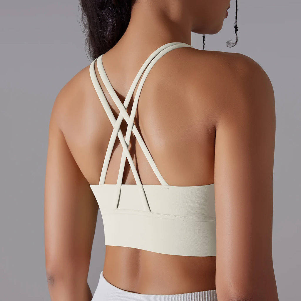 Women Sports Bra Sexy Yoga Bra High Support Impact Sports Underwear Running Quick DryTank Top Fitness Gym Padded Bralette